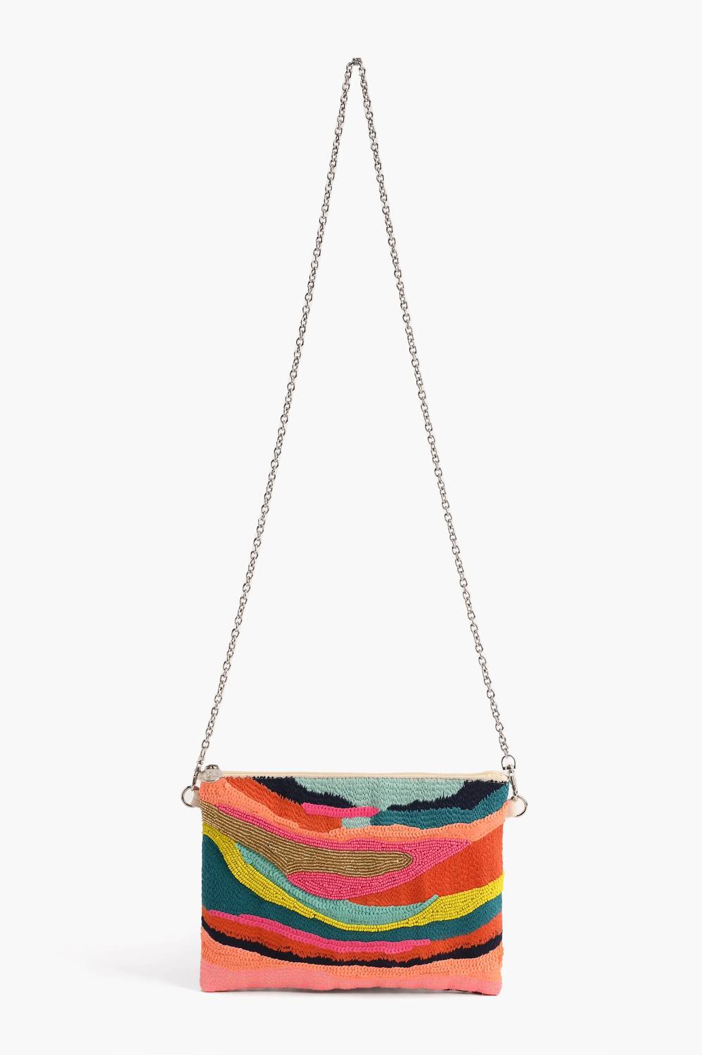America & Beyond - Women's Daphne Embellished Clutch Bag