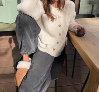 Sunday Edition - Ribbed Knit Chunky Cardigan