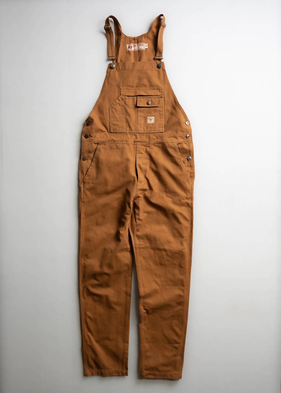 Iron & Resin Tatham Overall in cognac - men's pants - detail view