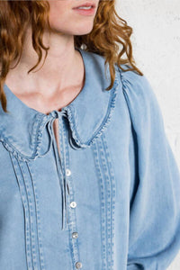 Suncoo - Lazar Flowing Denim Blouse