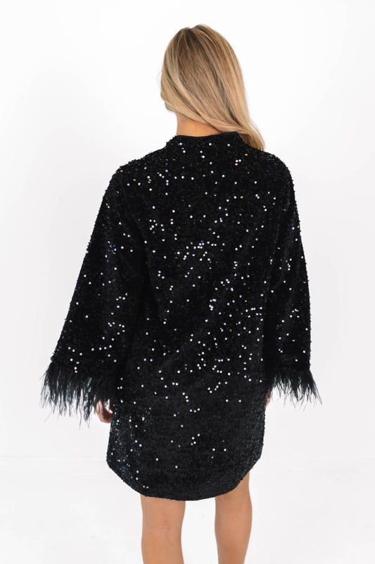 J.Marie - Britt Feather Sleeve Dress