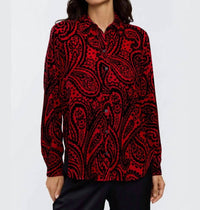 Foxcroft - Meghan Velvet Paisley Shirt