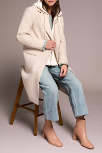 TRIBAL Fooler Hood Trench Coat - Plus in oatmeal - women's jacket - view 4