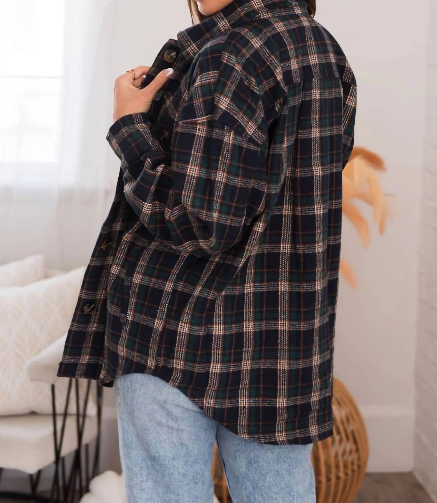 Mikarose - Women's Flannel Shirt Jacket