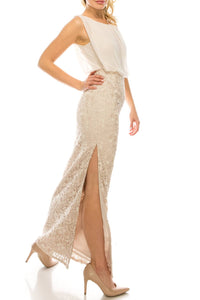 Aidan Mattox - Embroidered-lace Evening Dress