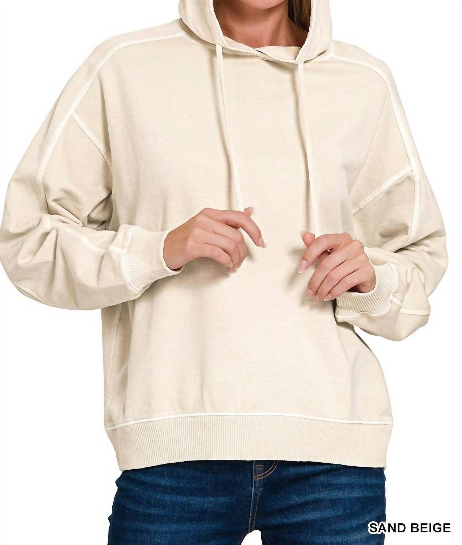 Zenana - French Terry Pigment Dye Hoodie