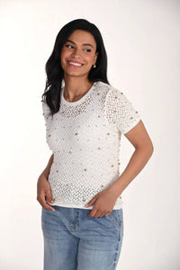 Frank Lyman - Gracelyn Jewel Embellished Pullover Top