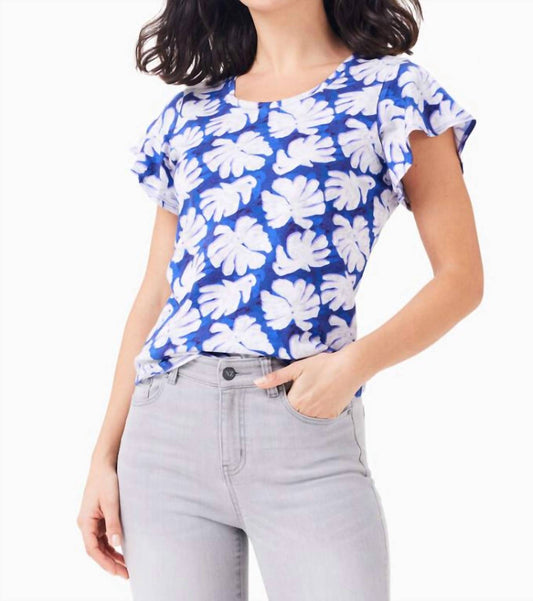 Nic + Zoe - SHADOW PALM FLUTTER SHORT SLEEVE TEE