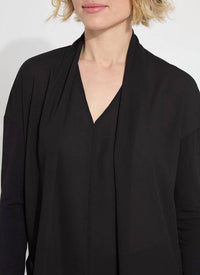 Lysse - Naomi folded neck mix media top
