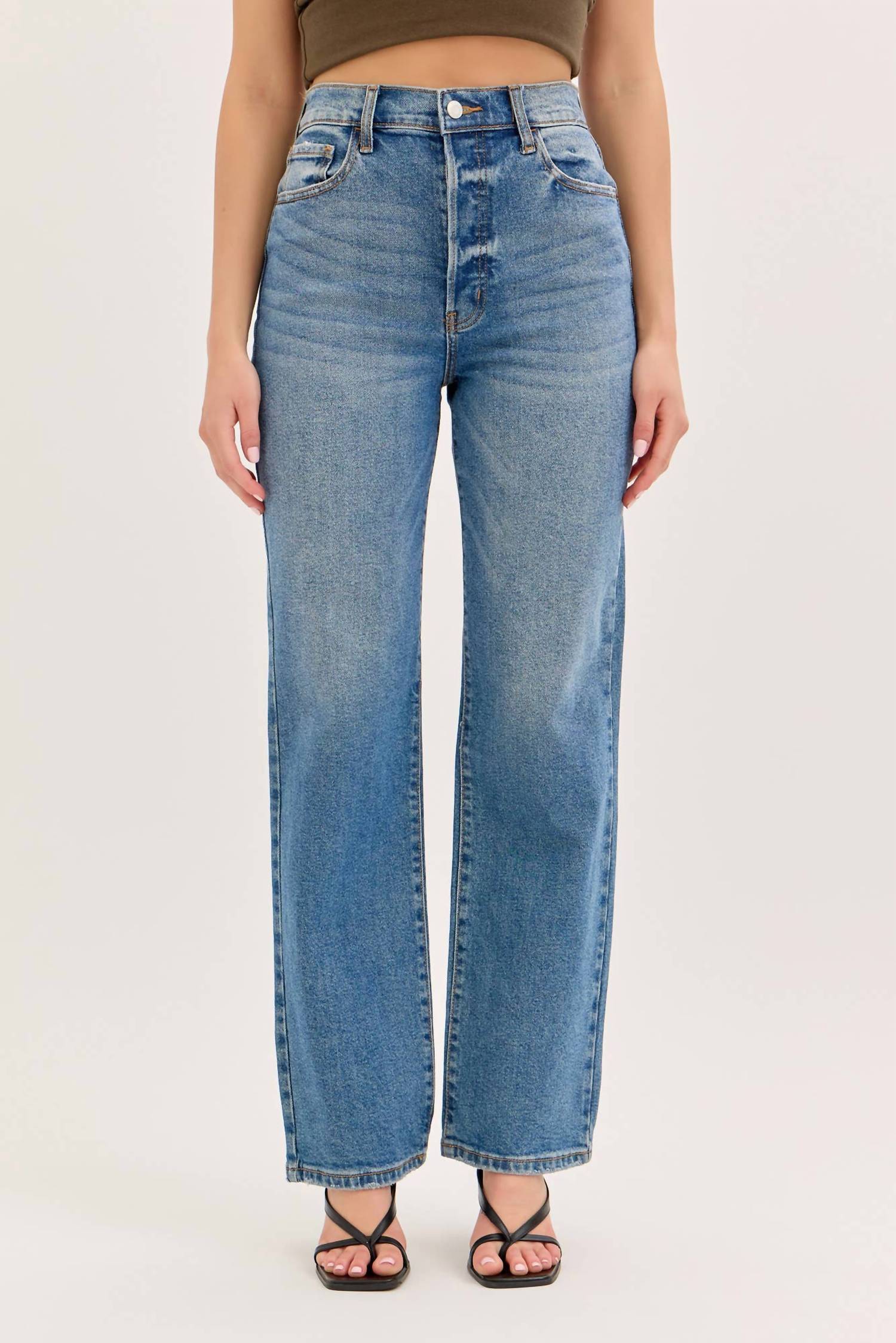 Cello - Paisley High Rise Dad Jeans