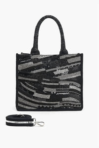 America & Beyond - Women's Luxe Embellished Tote Bag