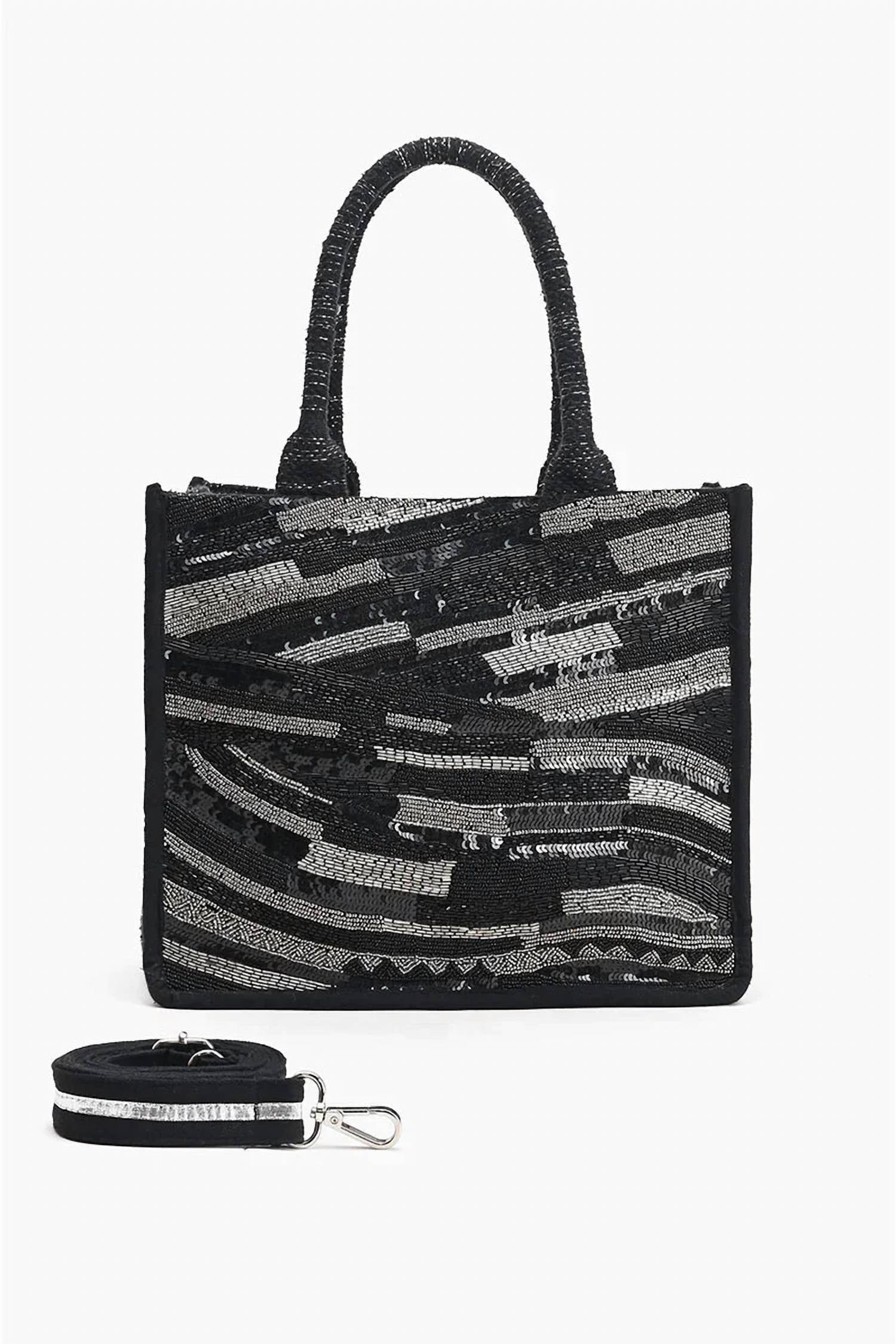 America & Beyond - Women's Luxe Embellished Tote Bag