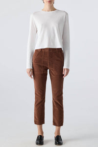 AMO Corduroy Easy Army Trouser in cocoa 2 - women's pants