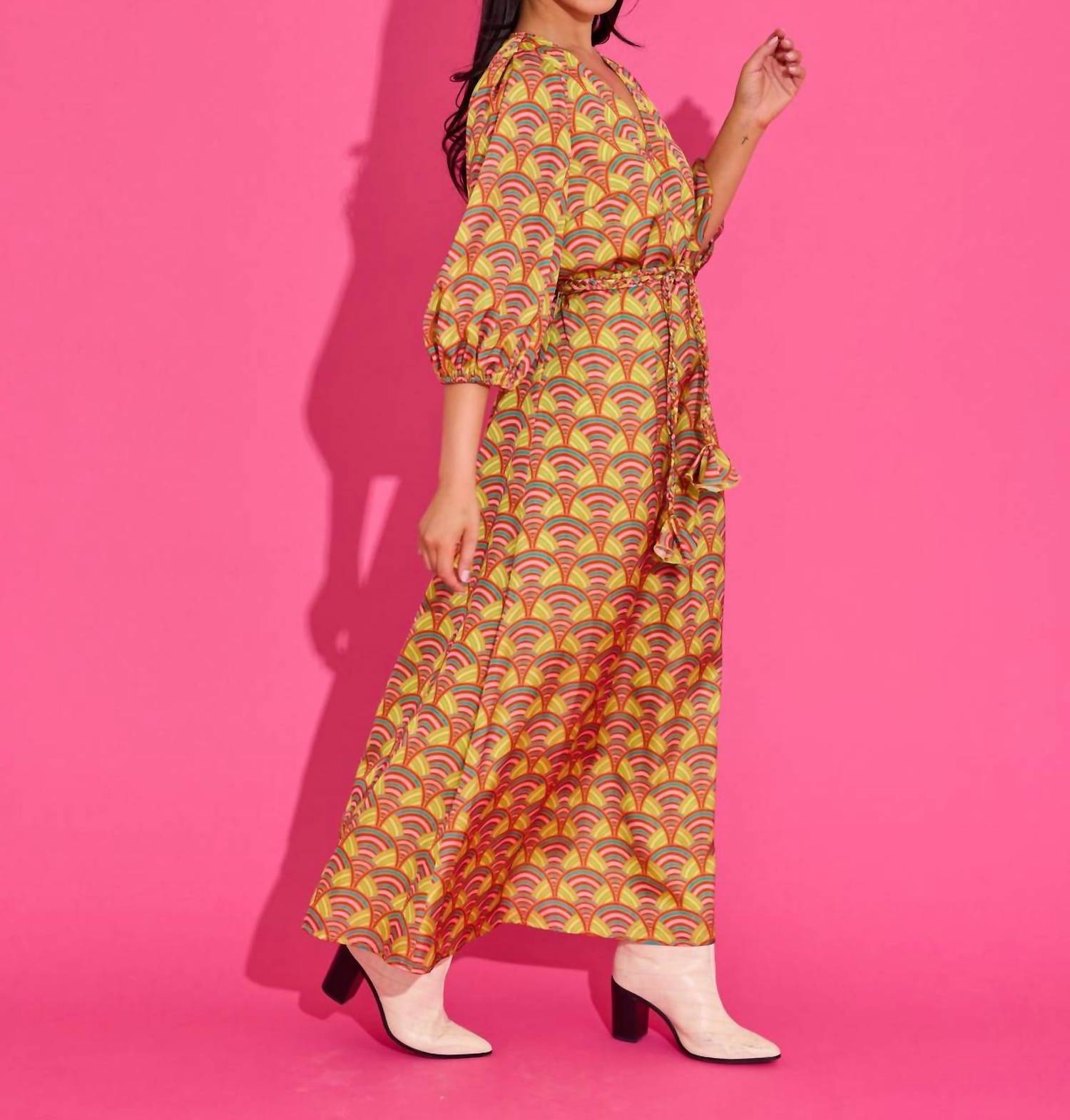 Alden Adair Lizzie Maxi Dress in tightrope - women's dress - alternate view