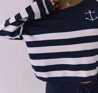 Chaser - Anchor Stripe Pullover