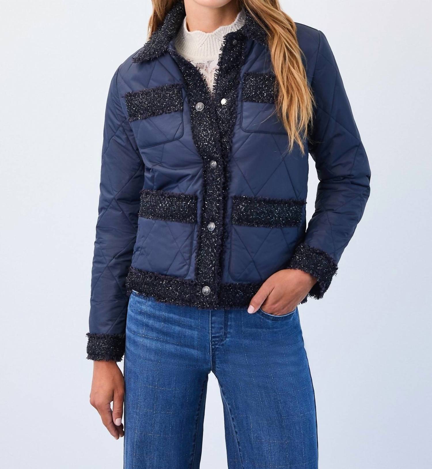 Fdj - Quilted Sparkle Tweed Jacket