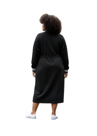 Et Alia Women's Nova Coatigan Cinched Waist Trench Coat in black - women's jacket - alternate view