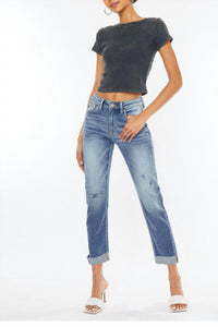 Kancan - Koen High Rise Straight Cuff Jeans