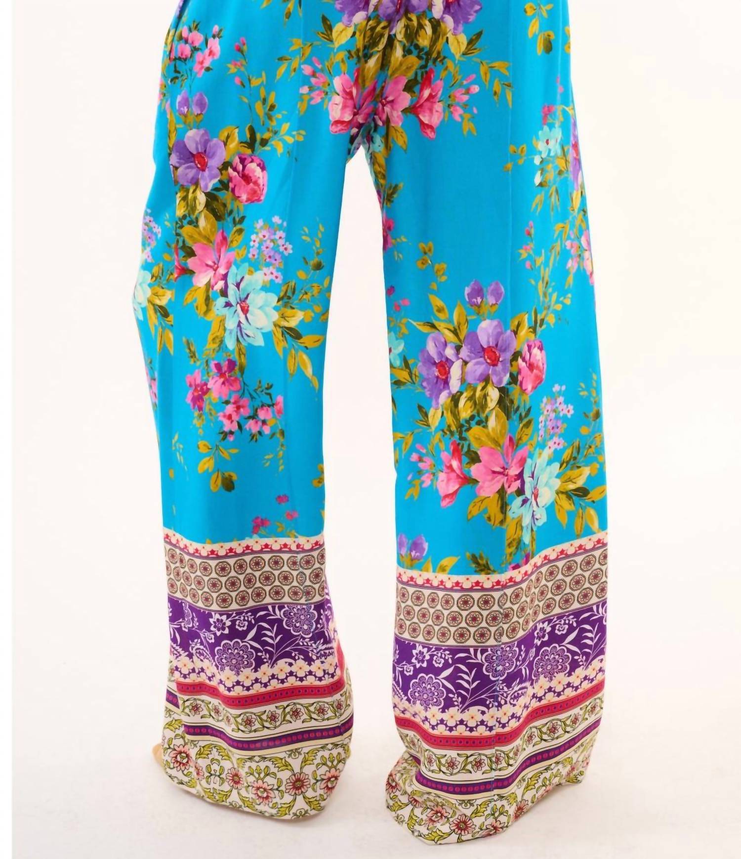 Aratta Garden of Eden Pant in blue - women's pants - detail view
