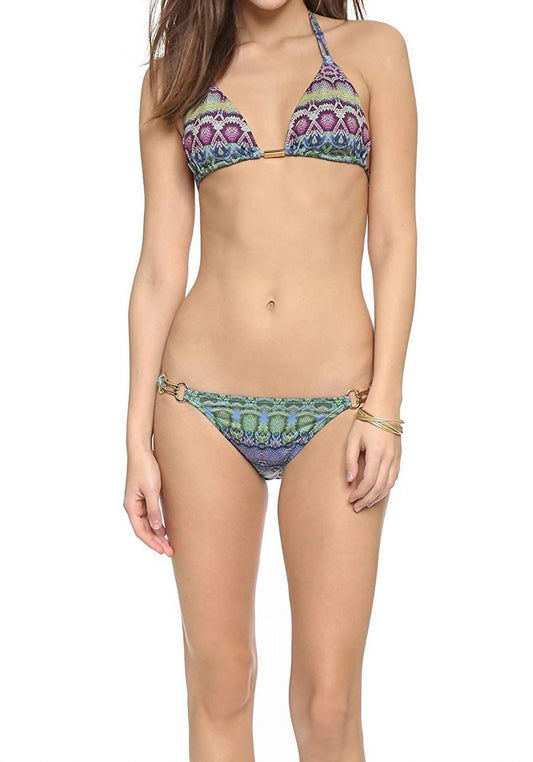 Women Ankara Triangle Cup Halter Tie Strap Bikini Top