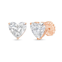 Diana M Jewels - Women's Heart Lab-grown Diamond Stud Earrings (5.00 Tcw) - Statement