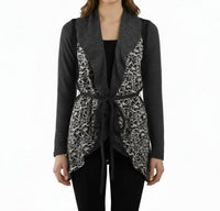 Ryu - Rosette Lace Trim Cardigan