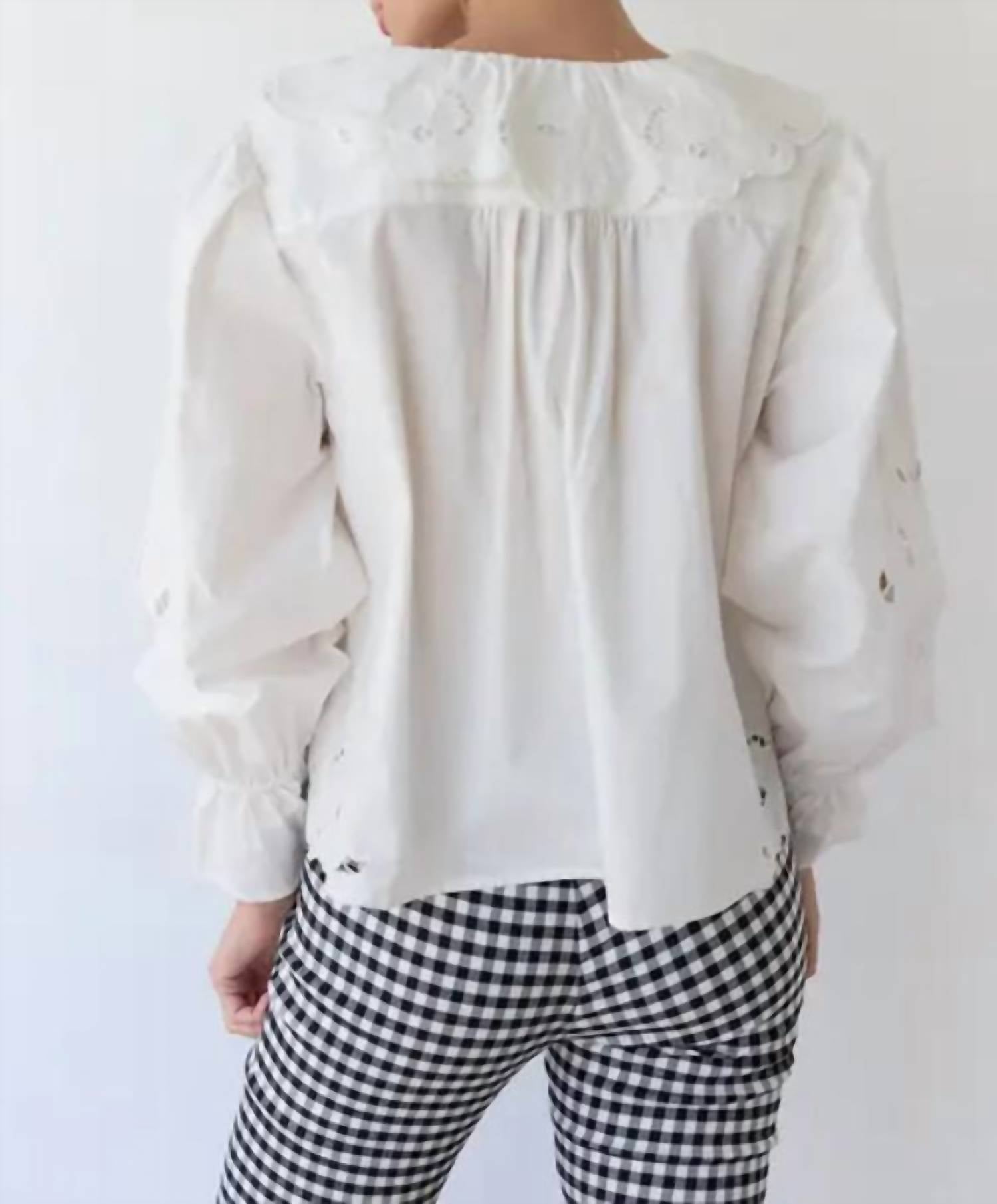 Mint Exclusives - Belle Embroidery Ruffle Blouse