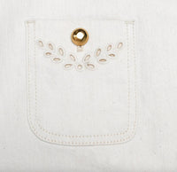 Self-Portrait - Broderie Denim Mini Skirt
