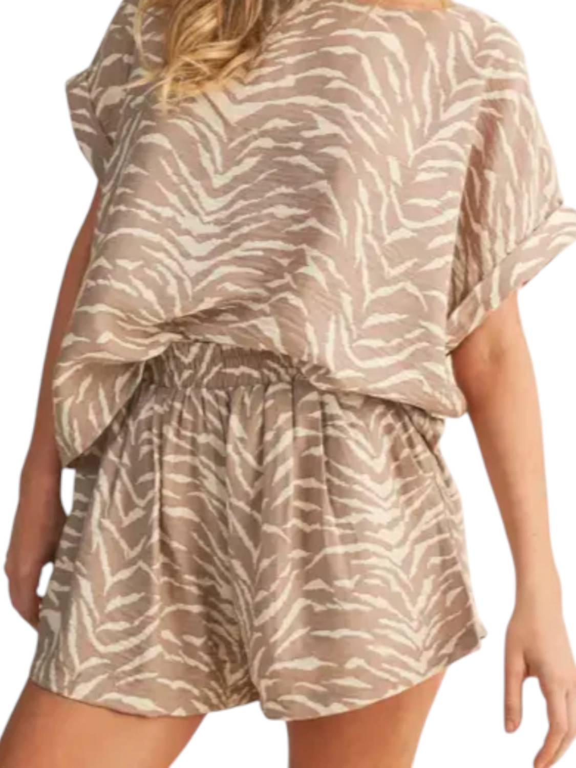 Klesis - Anything Goes Zebra Print Short Set