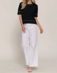 Active Basic - Short Sleeve Round Neck Sweater