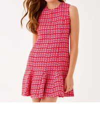 Lilly Pulitzer Enya Dress in cranberry red fiesta boucle - women's dress