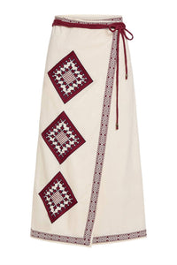 Marie Oliver - Luca Embroidered Wrap Skirt