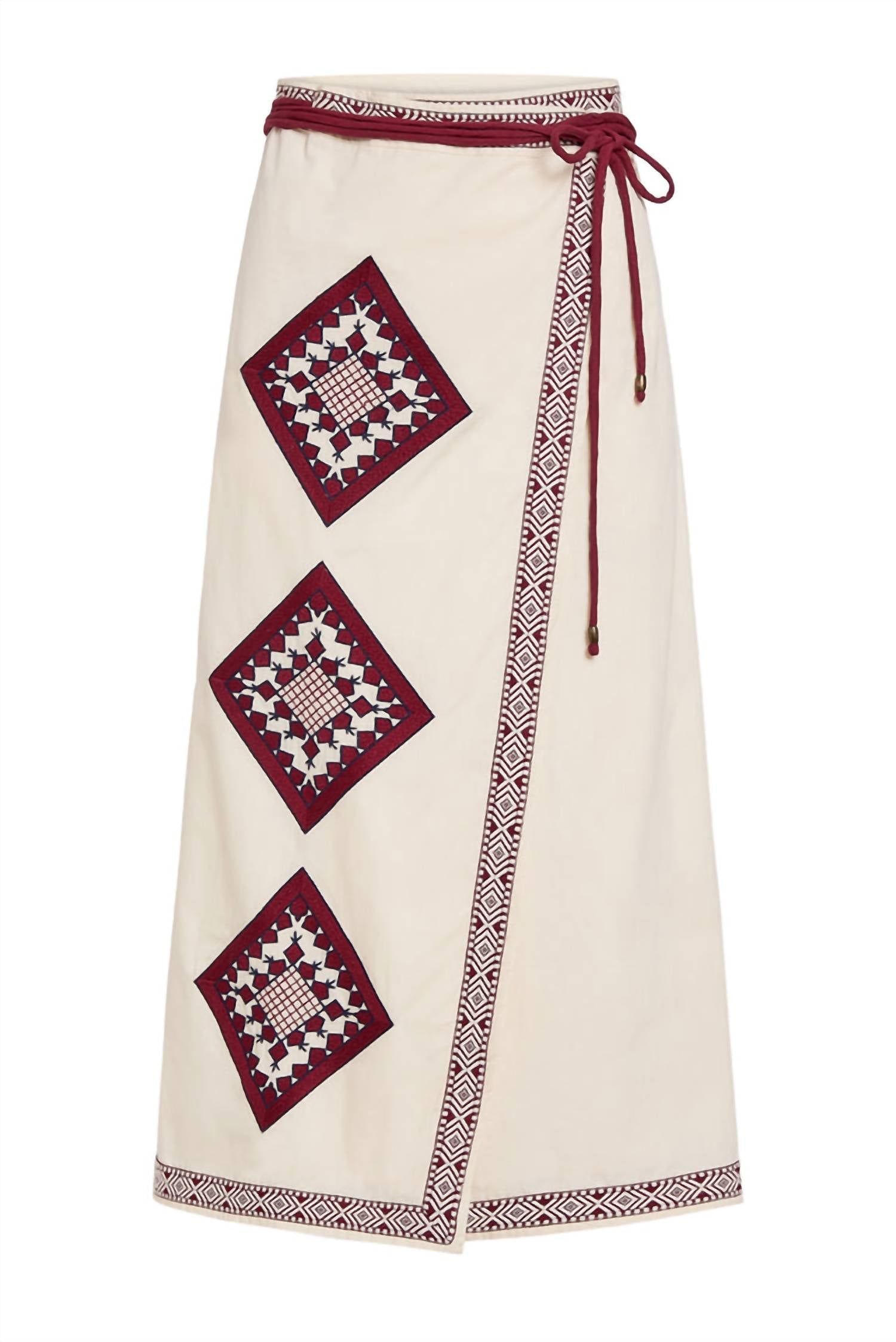 Marie Oliver - Luca Embroidered Wrap Skirt