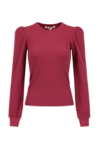 AMO Girly Thermal Top in pinot - women's long sleeve top - view 4