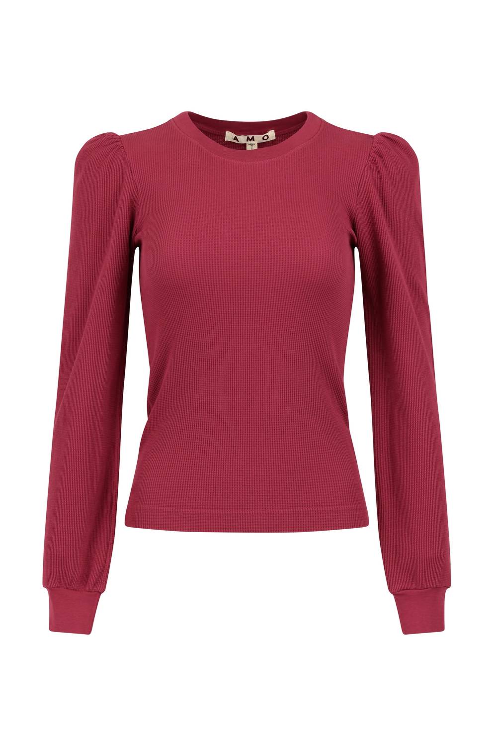 AMO Girly Thermal Top in pinot - women's long sleeve top - view 4