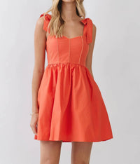Tcec - Weekend Favorite Tie Shoulder Mini Dress