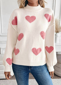 Lovesoft - Heart Long Sleeve Knit Sweater