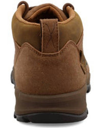 TWISTED X Men's Patina 4" Lace Up Moc Toe Hiking Boots in brown - men's boots - detail view