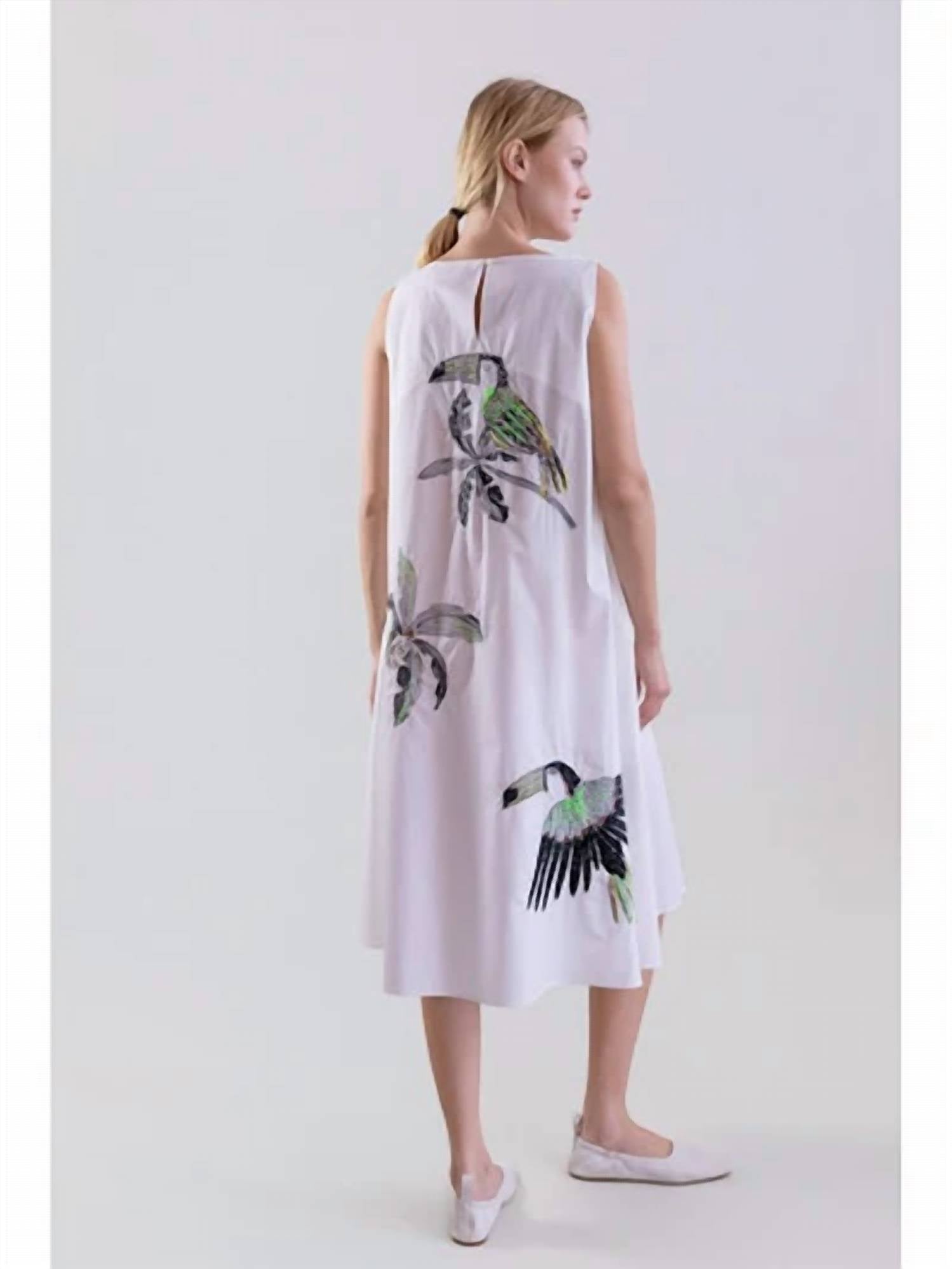 Psophia - Embroidered Bird Dress