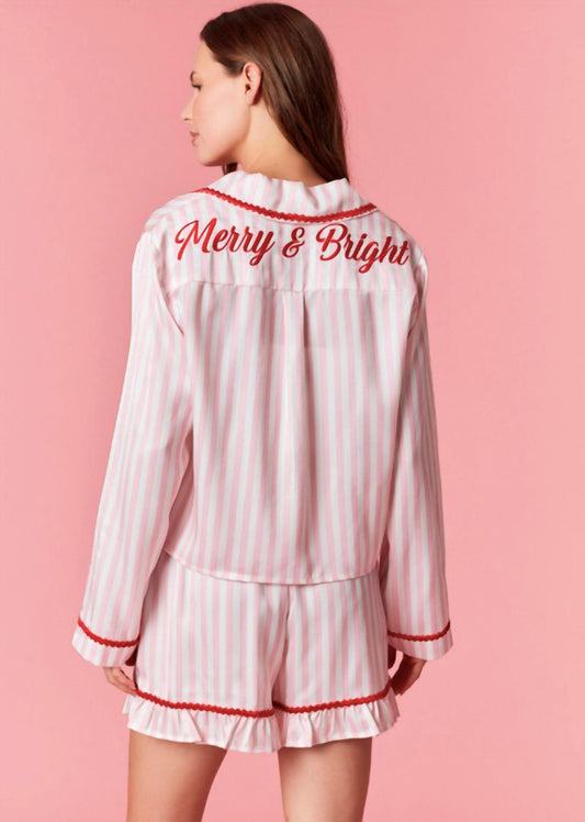 Peach Love - Stripe Pj Set