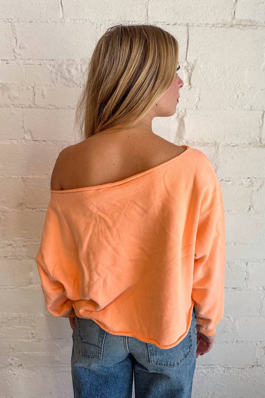 Le Lis - Cozy Off Shoulder Sweatshirt