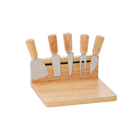 Creative Gifts International - Rubberwood Magnetic Cheese Board Set