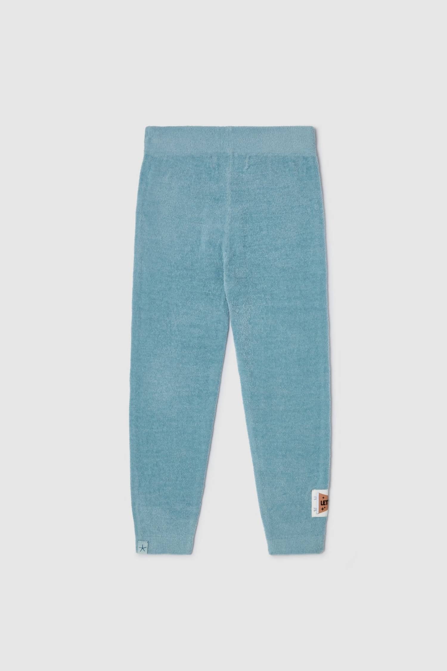 BAREFOOT DREAMS Toddler Sports Stripe Jogger in freshwater multi - kids' jogger - detail view
