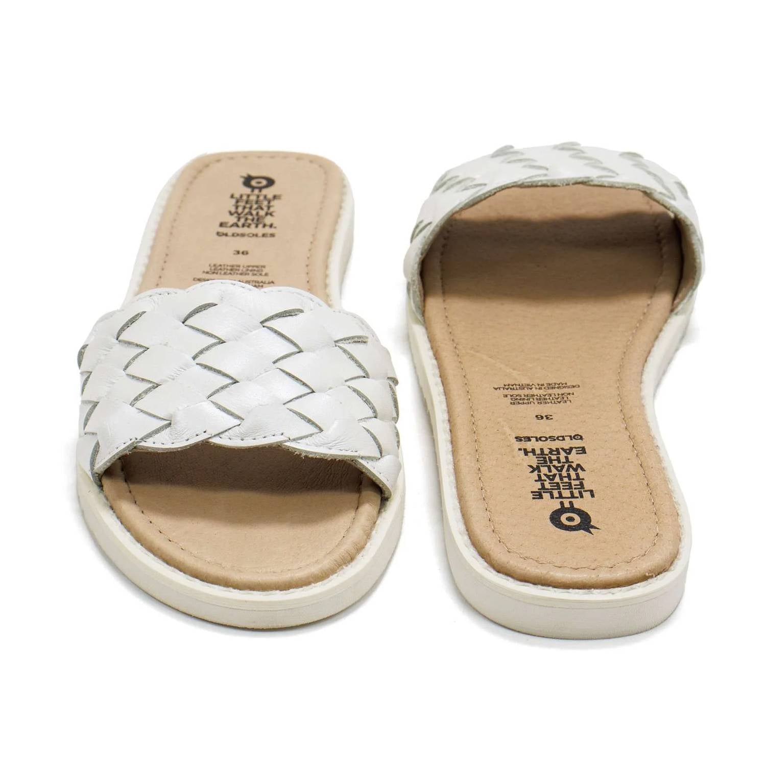 Oldsoles - Girl's Puff Leather Slides