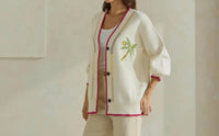Able - Embroidered Cardigan