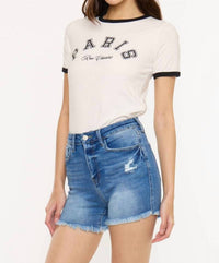 Kancan - High Rise Denim Shorts