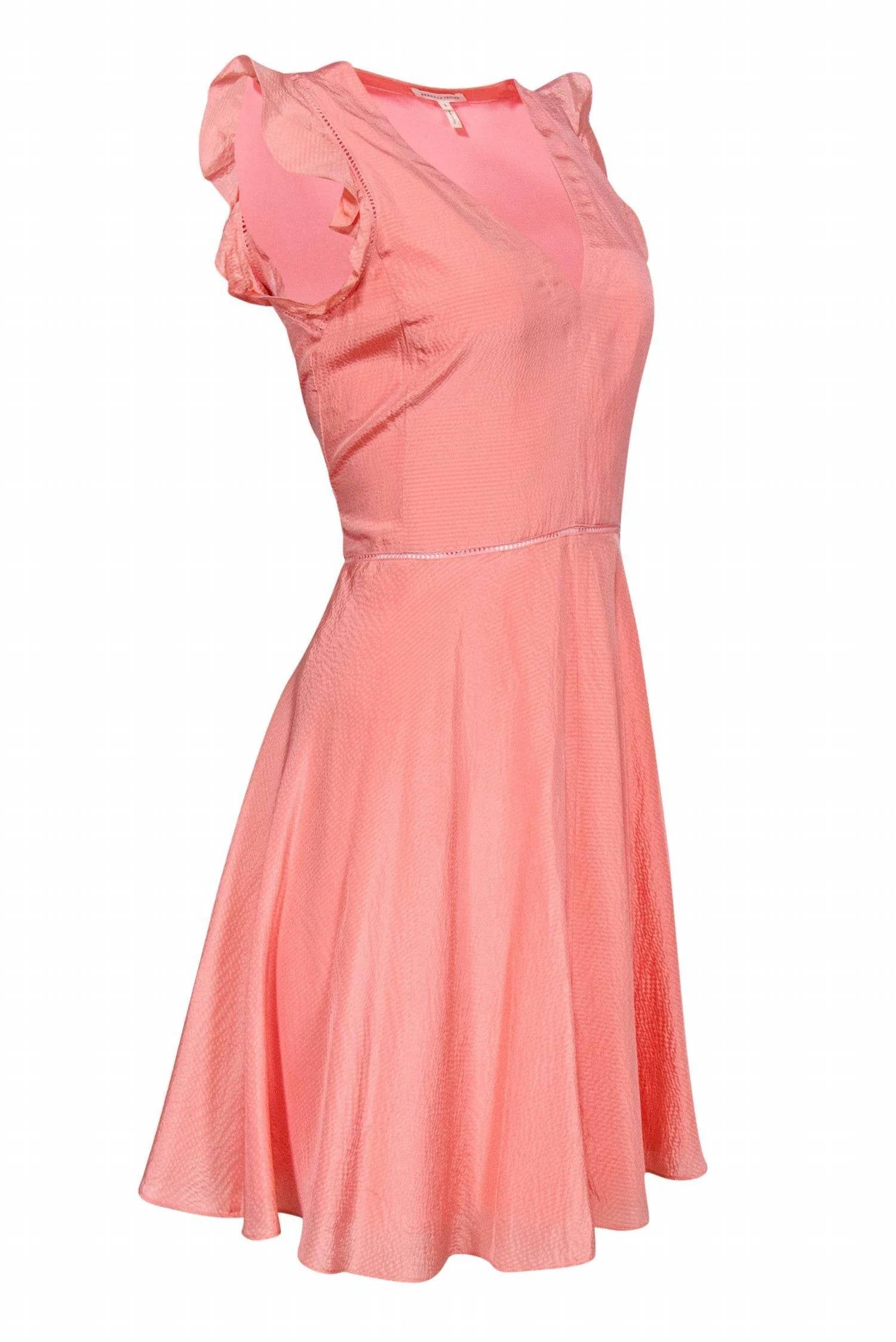Rebecca Taylor - A-LINE SILK SLEEVELESS RUFFLED DRESS