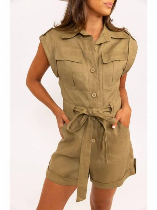 Karlie - SOLID POCKET TIE ROMPER