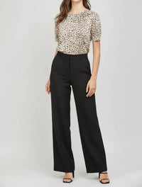 Fate - Izzy Short Sleeve Animal Print Sweater