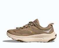 Hoka Women's Transport Gore-tex Trail Running Shoes in dune - women's shoe - detail view